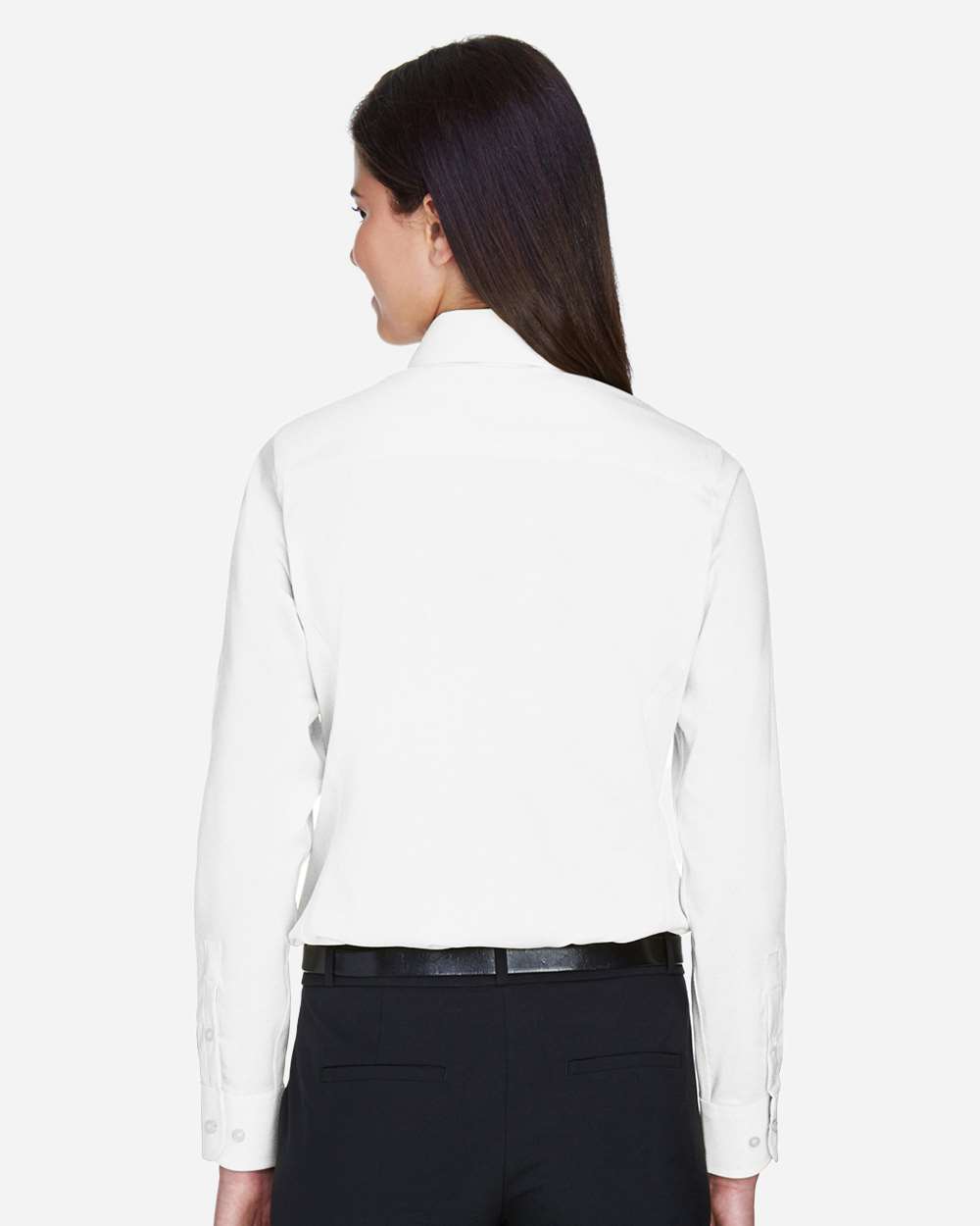 Women's Crown CollectionÂ® Solid Stretch Twill Woven Dress Shirt