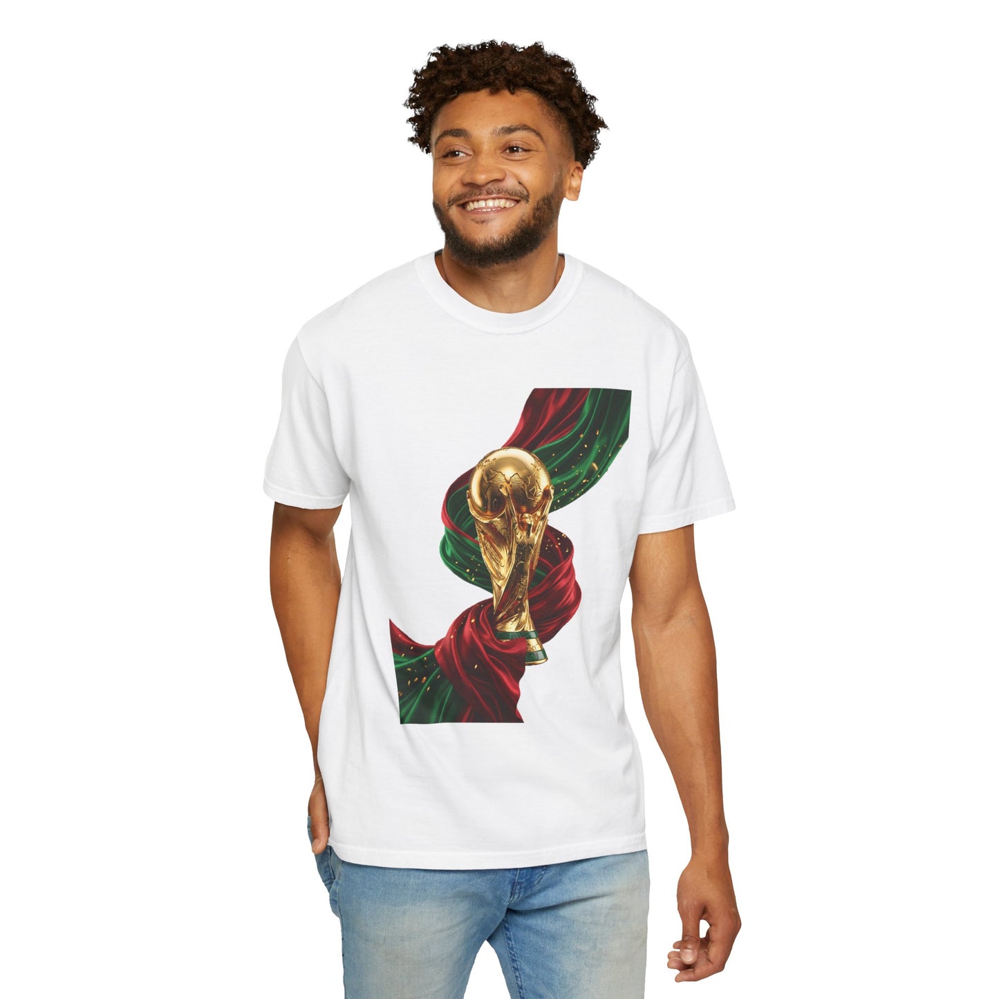 Portugal Football 'Onda de Glória' Dynamic Ribbon Trophy | Premium Graphic Tee