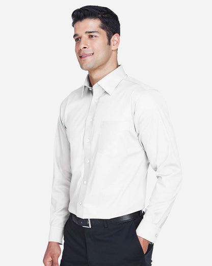 Men's Tall Crown CollectionÂ® Solid Stretch Twill Woven Dress Shirt