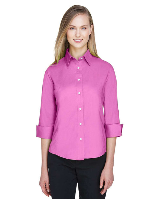 Women's Perfect FitÂ™ Three-Quarter Sleeve Stretch Poplin Dress Shirt