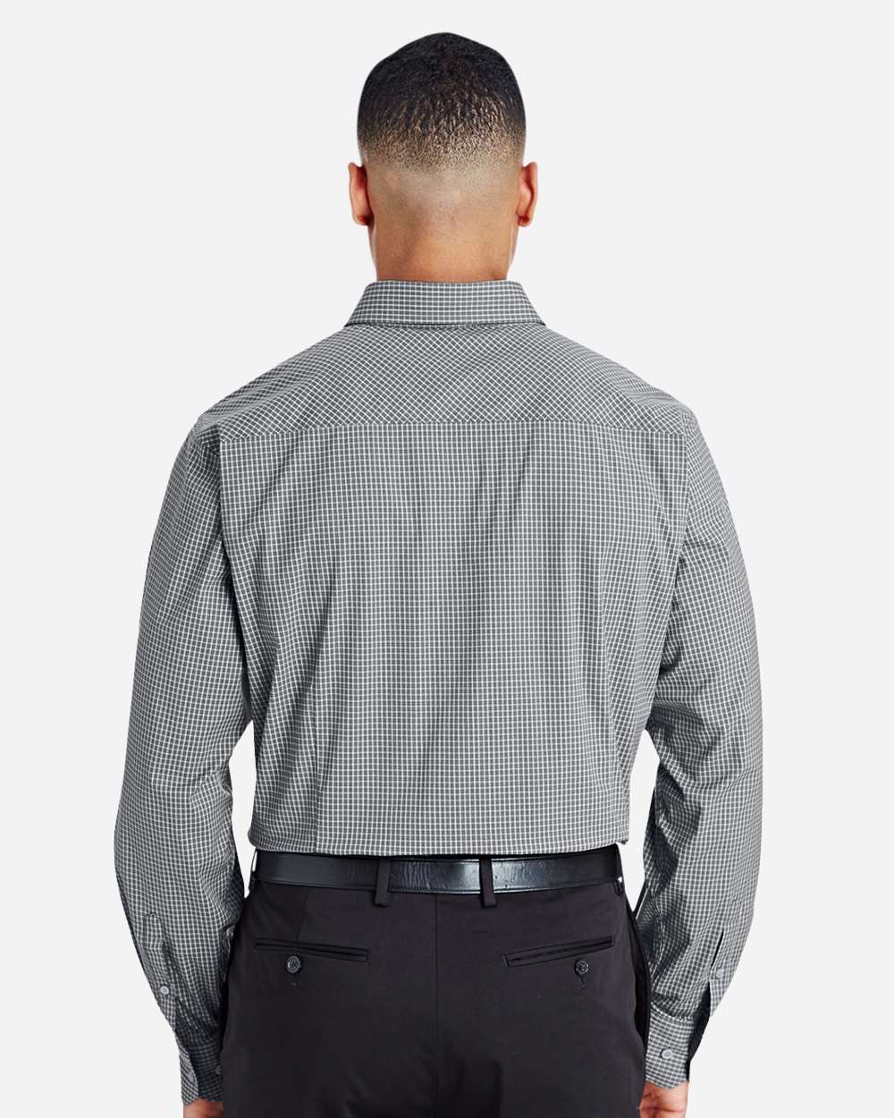 Men's CrownLux PerformanceÂ® Tonal Mini Check Woven Dress Shirt