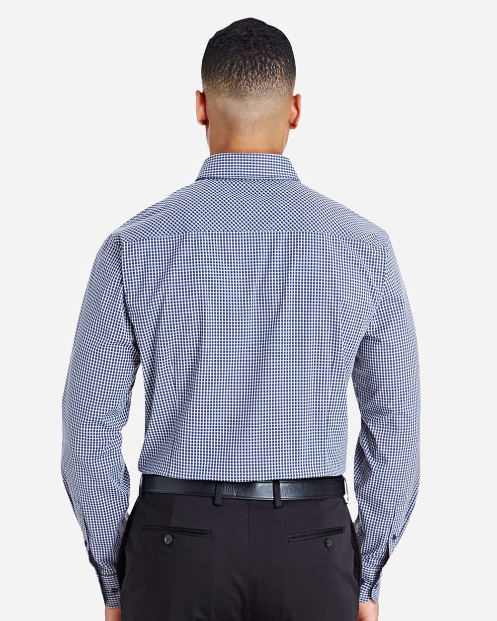 Men's CrownLux PerformanceÂ® Tonal Mini Check Woven Dress Shirt