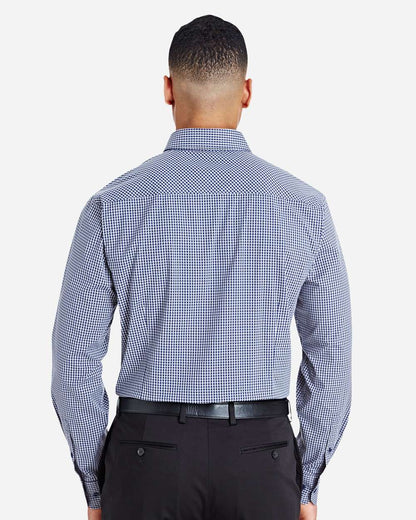 Men's CrownLux PerformanceÂ® Tonal Mini Check Woven Dress Shirt