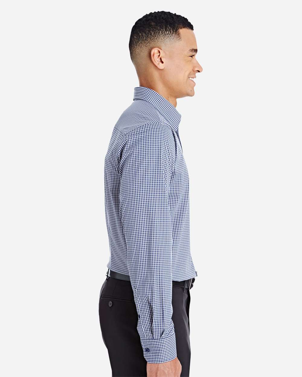 Men's CrownLux PerformanceÂ® Tonal Mini Check Woven Dress Shirt