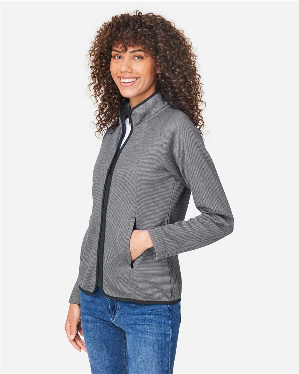 Women's Venture Heathered Stripe Full-Zip