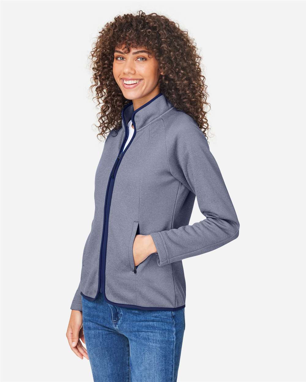 Women's Venture Heathered Stripe Full-Zip