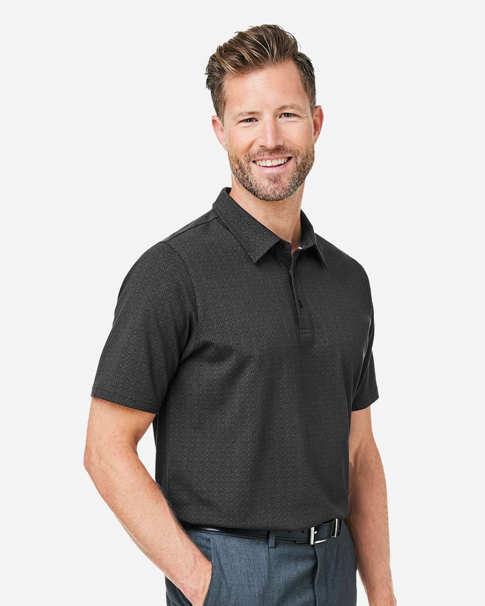 Men's Crownlux PerformanceÂ® Geo Polo