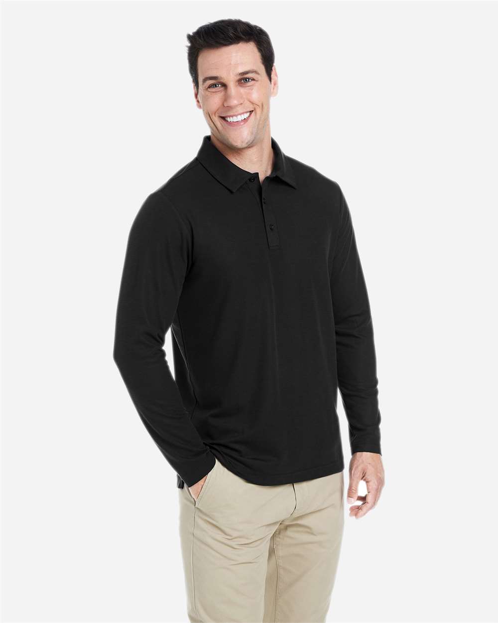Men's Fusion ChromaSoftÂ™ Long Sleeve Pique Polo