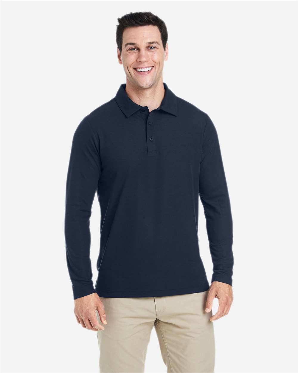 Men's Fusion ChromaSoftÂ™ Long Sleeve Pique Polo