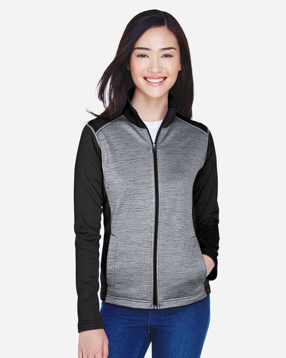 Women's Newbury Colorblock MÃ©lange Fleece Full-Zip Jacket