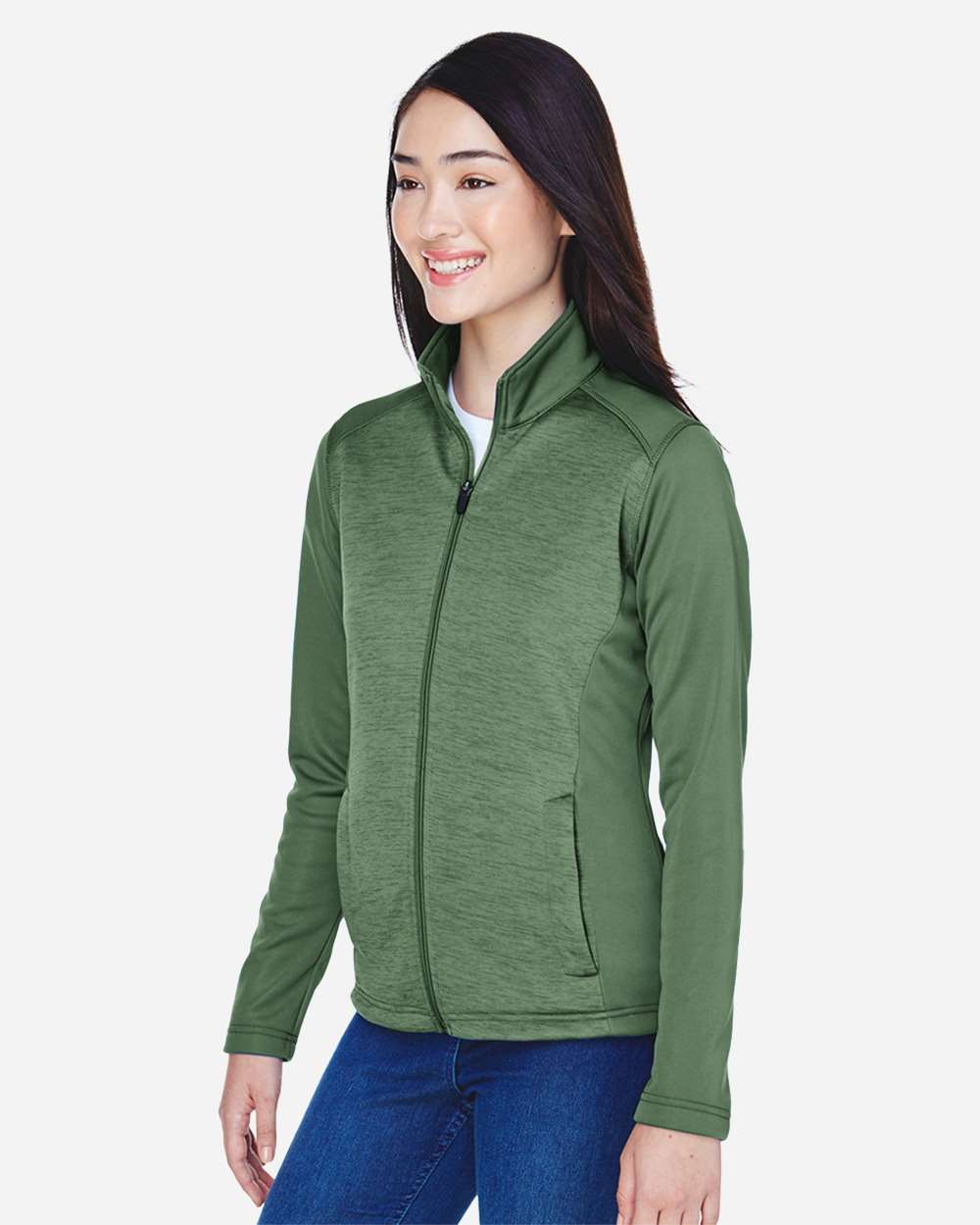 Women's Newbury Colorblock MÃ©lange Fleece Full-Zip Jacket