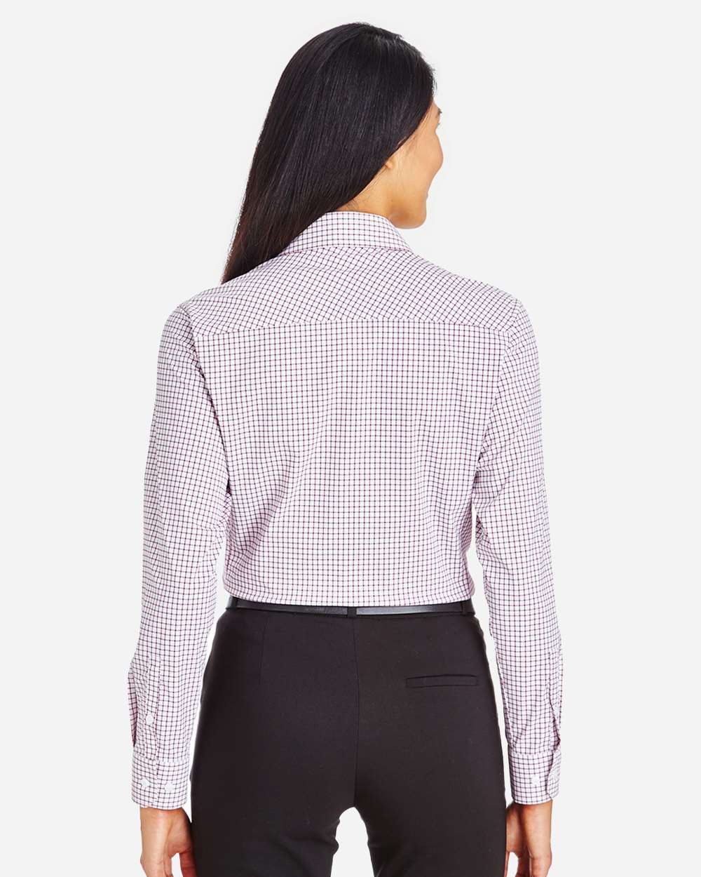 Women's CrownLux PerformanceÂ®Â Micro Windowpane Woven Dress Shirt