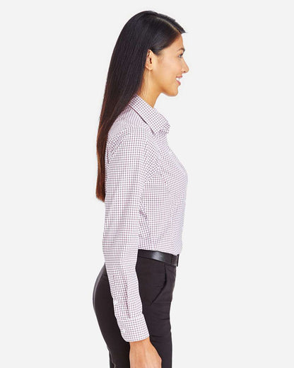 Women's CrownLux PerformanceÂ®Â Micro Windowpane Woven Dress Shirt