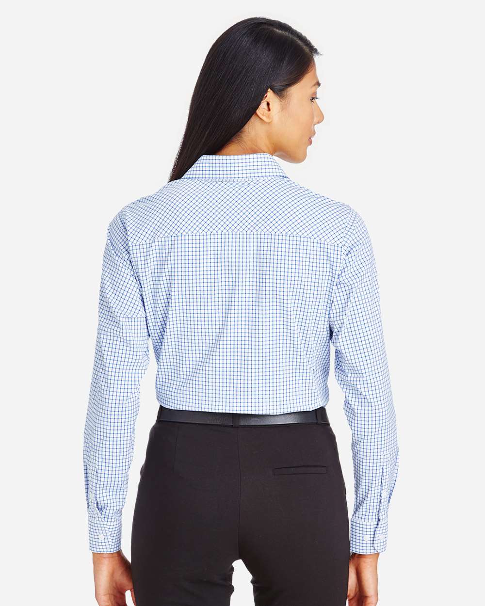 Women's CrownLux PerformanceÂ®Â Micro Windowpane Woven Dress Shirt
