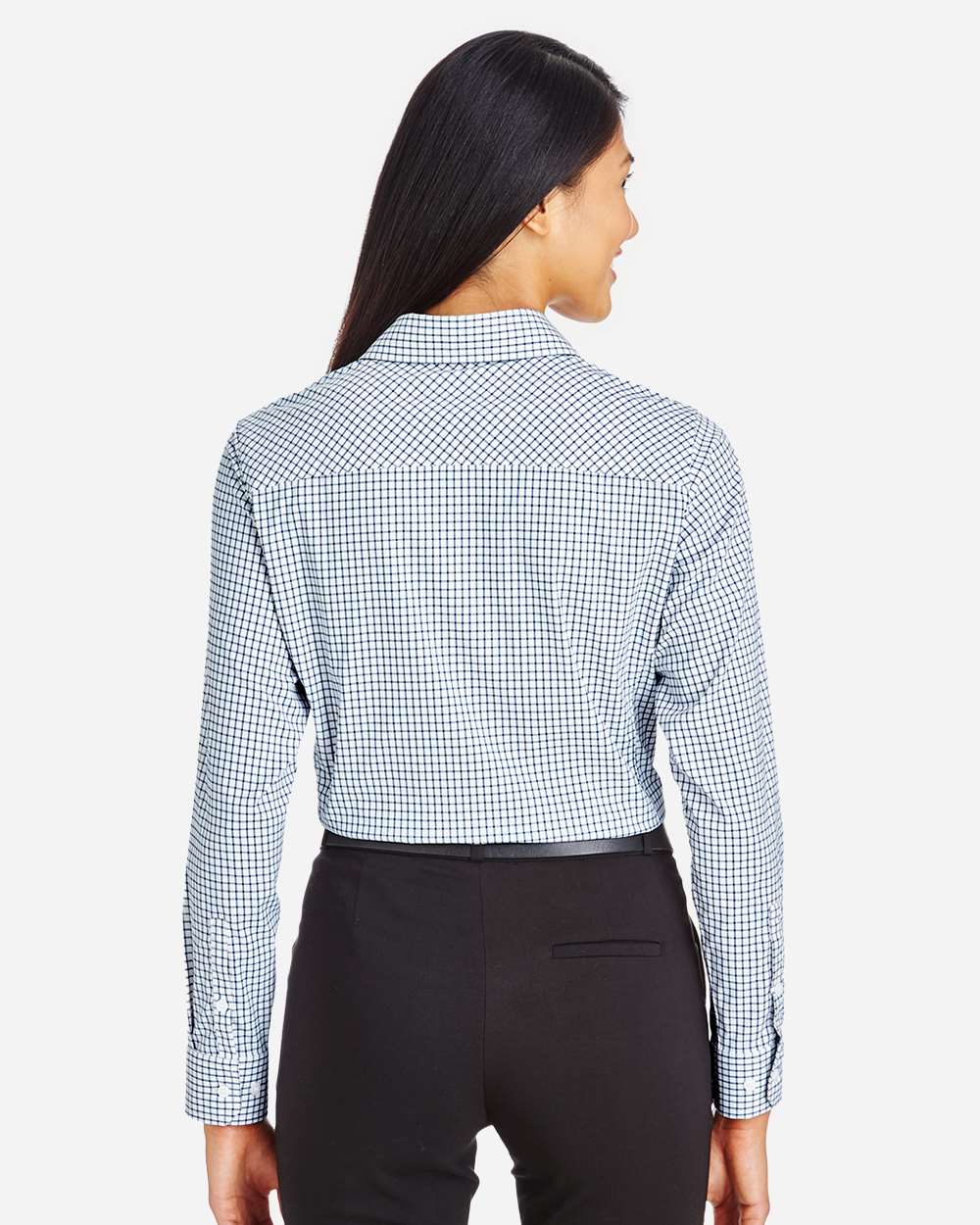 Women's CrownLux PerformanceÂ®Â Micro Windowpane Woven Dress Shirt