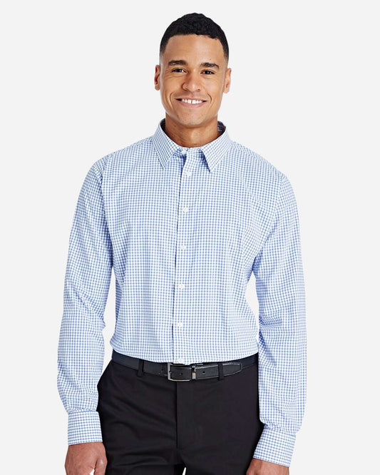 Men's CrownLux PerformanceÂ® Micro Windowpane Woven Dress Shirt