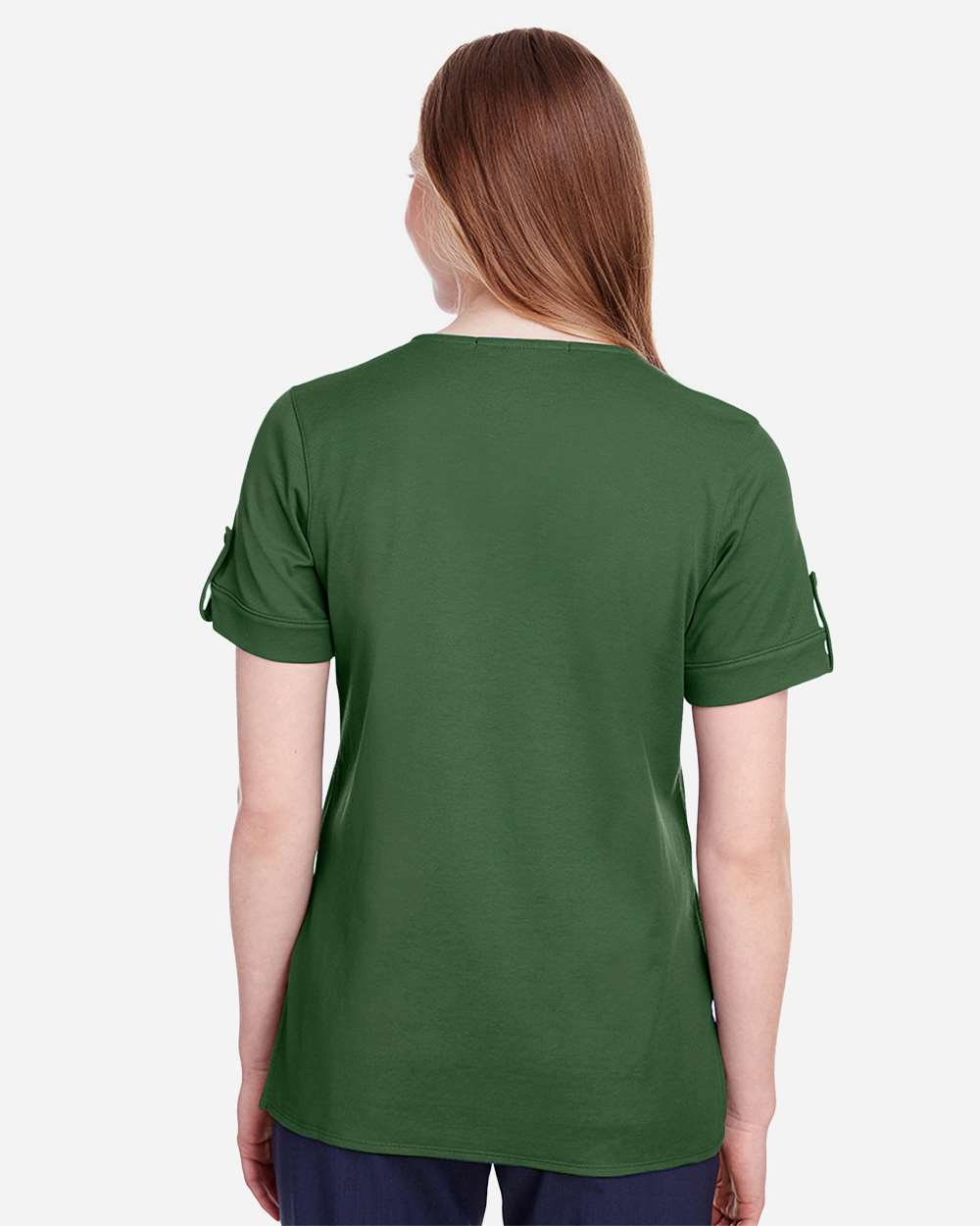 Women's CrownLux PerformanceÂ® Plaited Rolled Sleeve Shirt