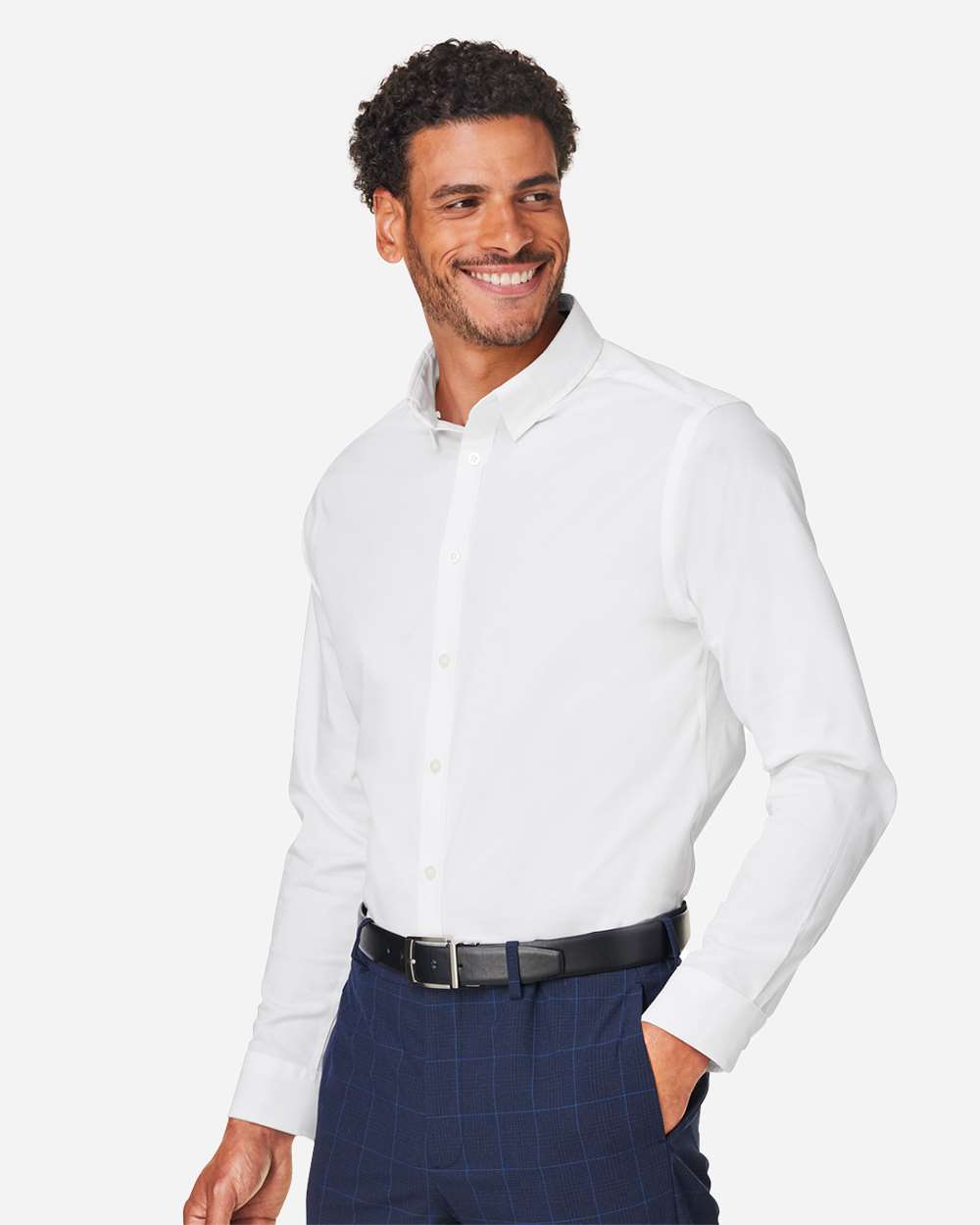Men's CrownLux PerformanceÂ® Spencer Poplin Dress Shirt