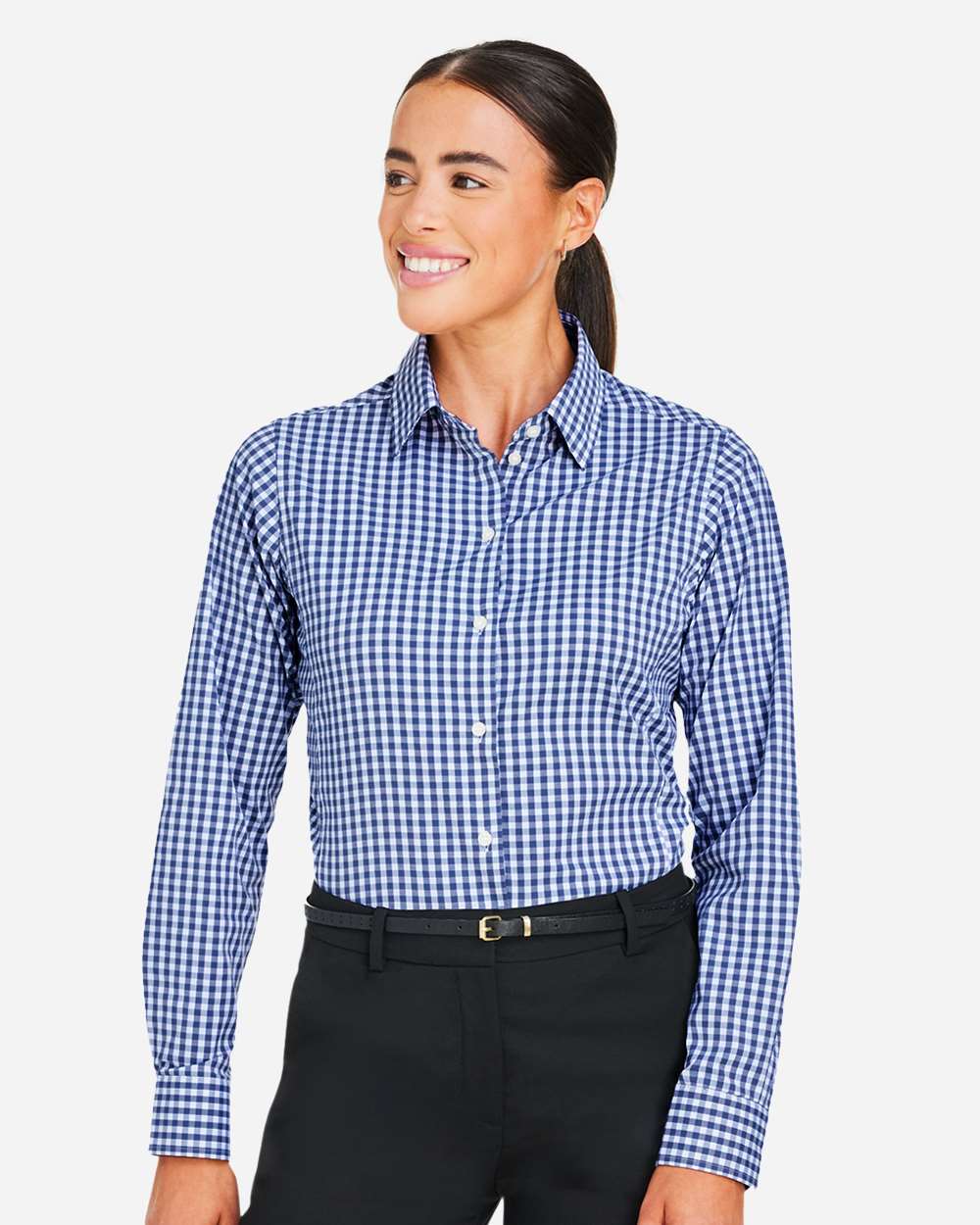 Women's CrownLux PerformanceÂ® Gingham Dress Shirt