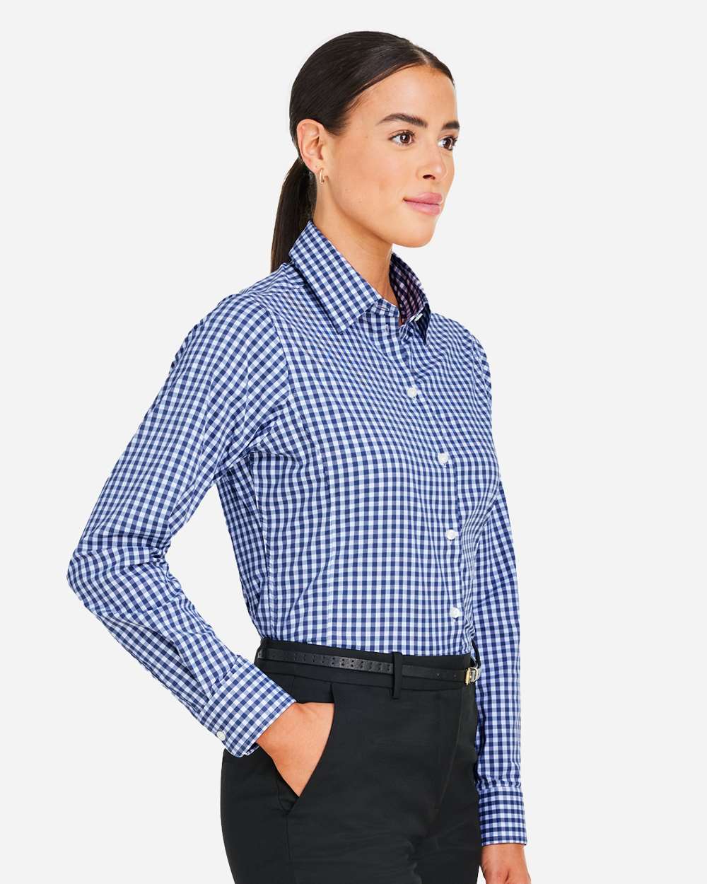 Women's CrownLux PerformanceÂ® Gingham Dress Shirt