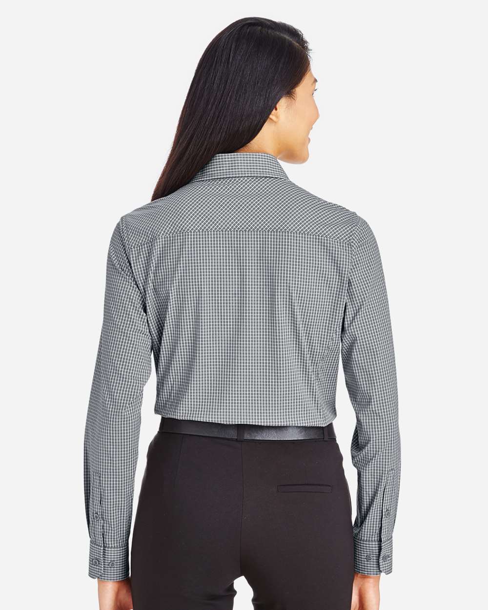 Women's CrownLux PerformanceÂ®Â Tonal Mini Check Woven Dress Shirt