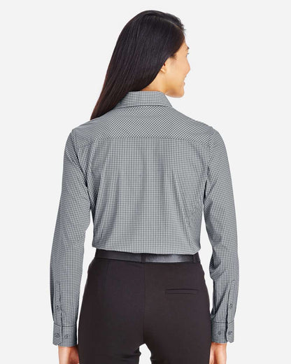Women's CrownLux PerformanceÂ®Â Tonal Mini Check Woven Dress Shirt