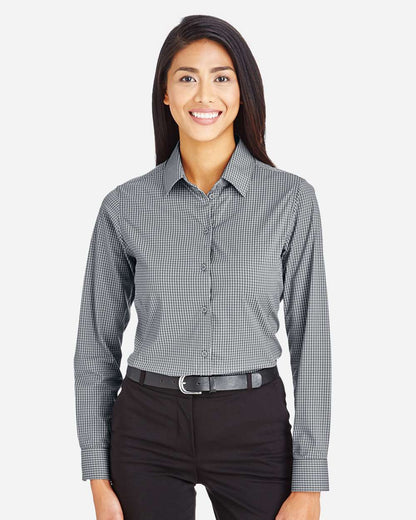 Women's CrownLux PerformanceÂ®Â Tonal Mini Check Woven Dress Shirt