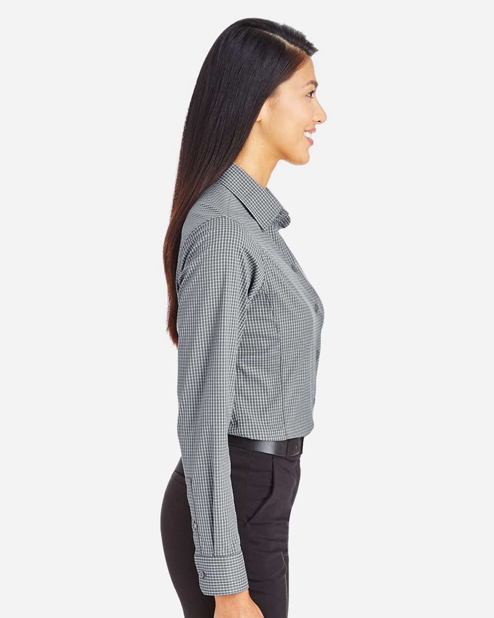 Women's CrownLux PerformanceÂ®Â Tonal Mini Check Woven Dress Shirt