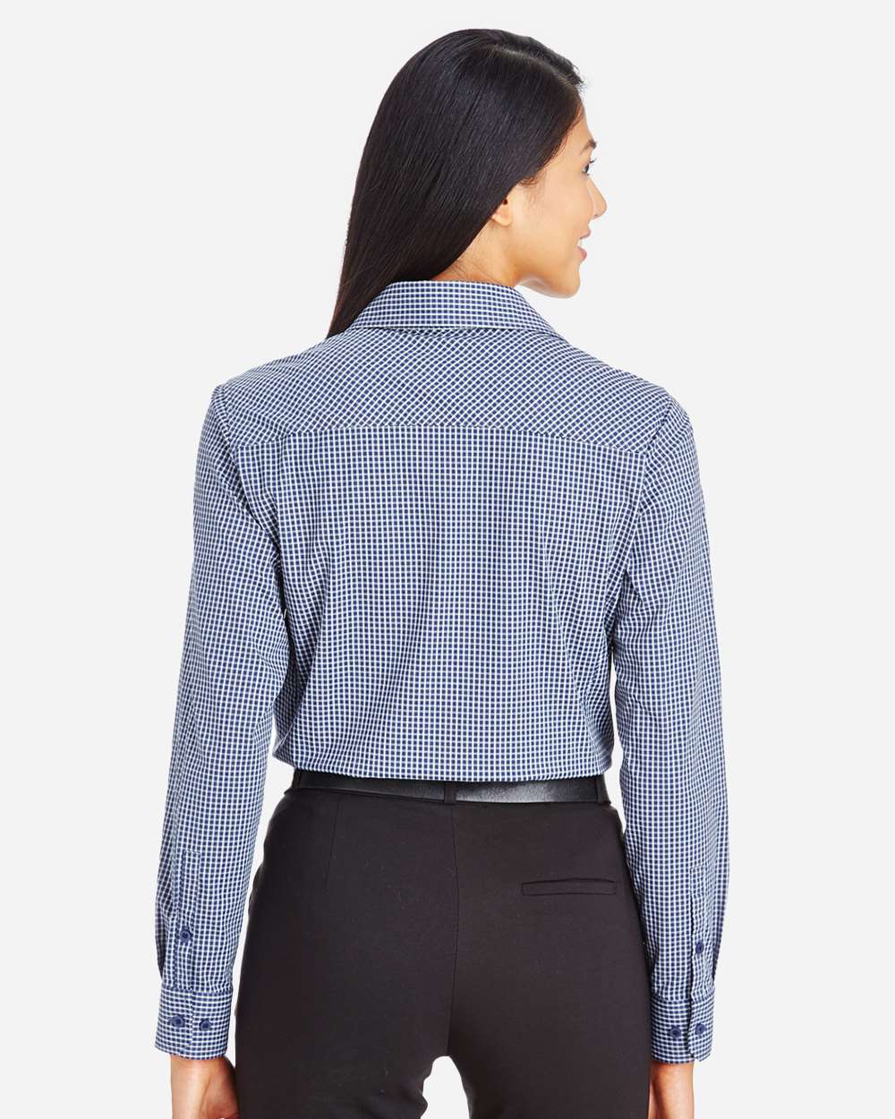 Women's CrownLux PerformanceÂ®Â Tonal Mini Check Woven Dress Shirt