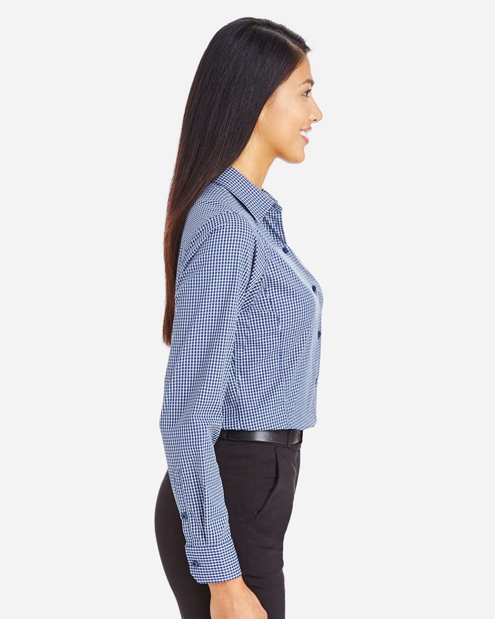 Women's CrownLux PerformanceÂ®Â Tonal Mini Check Woven Dress Shirt