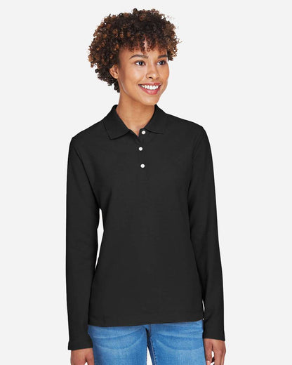 Women's Pima PiquÃ© Long Sleeve Polo