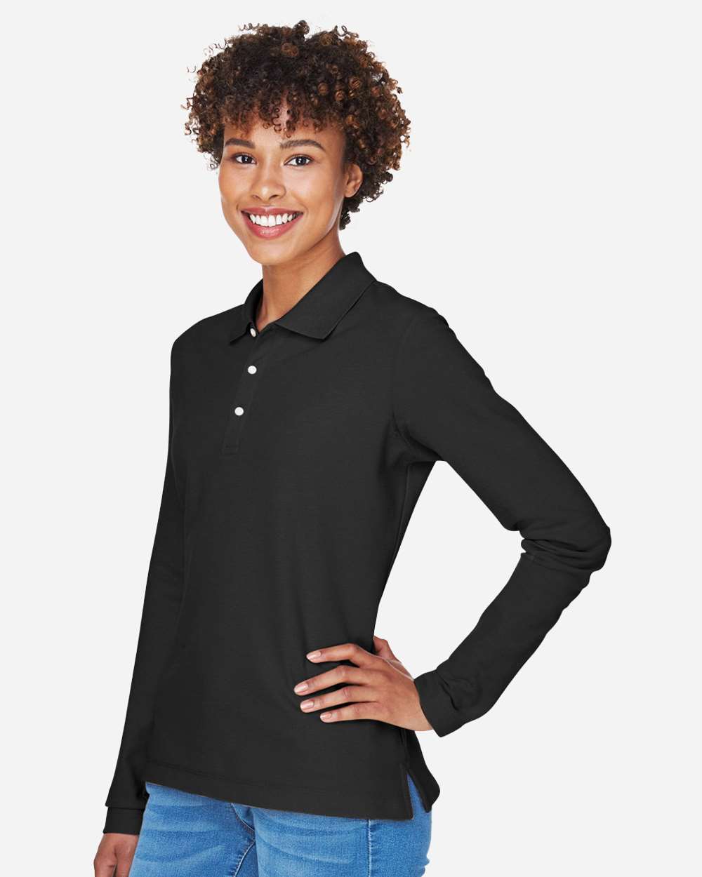 Women's Pima PiquÃ© Long Sleeve Polo