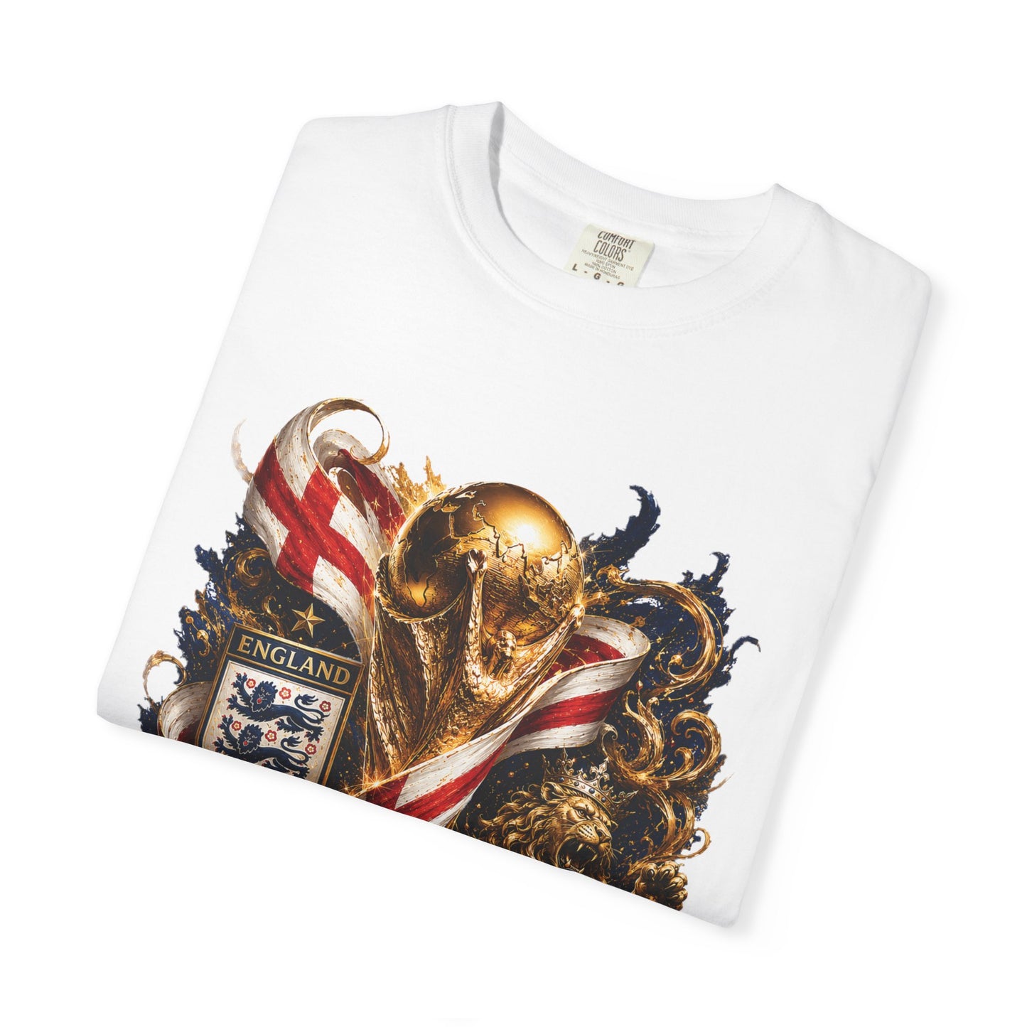 England World Cup 2026 Golden Glory – Three Lions | Premium Graphic Tee