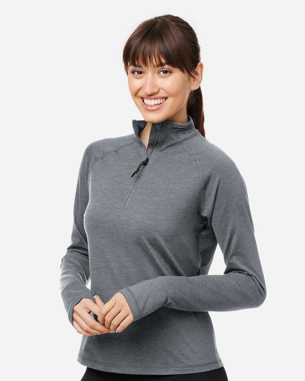 Women's Fairway Marbled Jersey Quarter-Zip Pullover