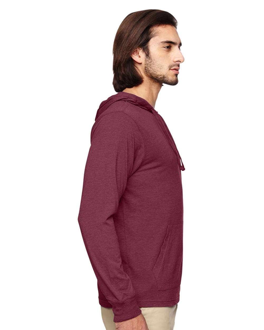Unisex Eco Jersey Pullover Hooded Long Sleeve T-Shirt