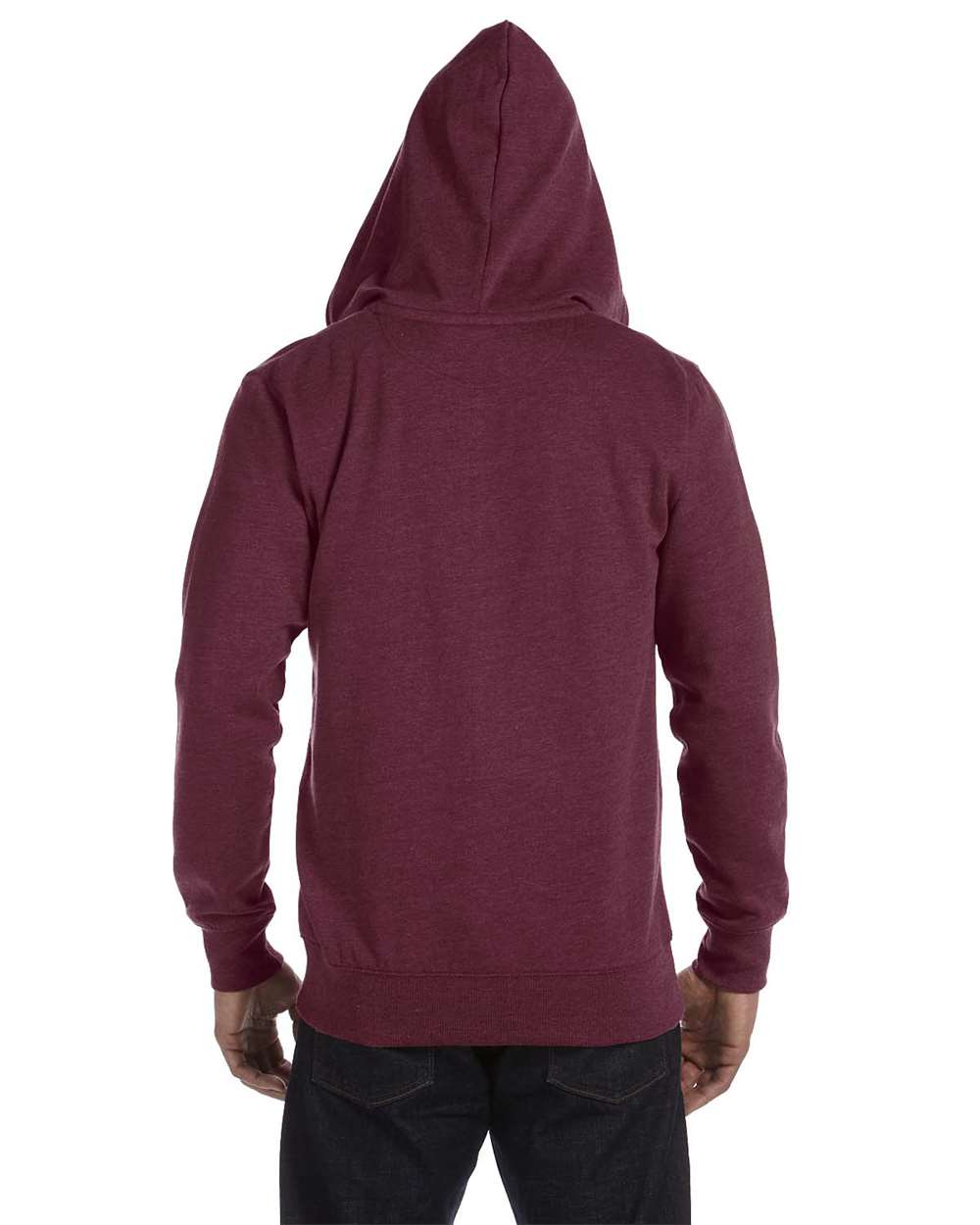 Unisex Heathered Full-Zip Hooded Sweatshirt
