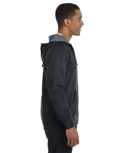 Unisex Heathered Full-Zip Hooded Sweatshirt