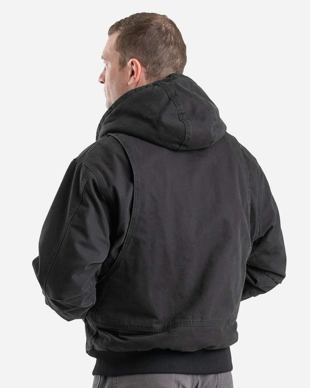 Men's Highland Flex180Â® Washed Duck Hooded Work Jacket
