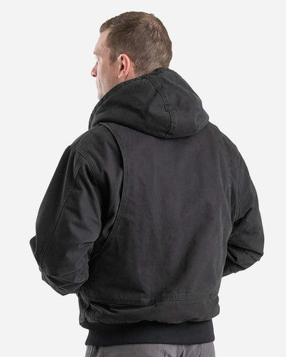 Men's Highland Flex180Â® Washed Duck Hooded Work Jacket