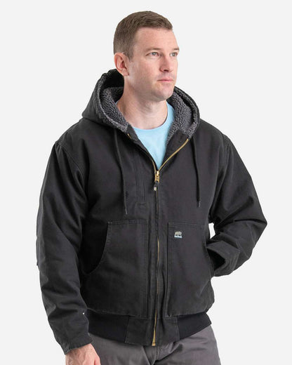 Men's Highland Flex180Â® Washed Duck Hooded Work Jacket