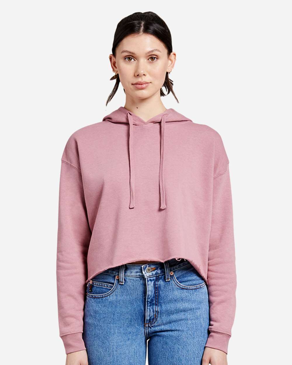 Women's Cropped Fleece Hooded Sweatshirt