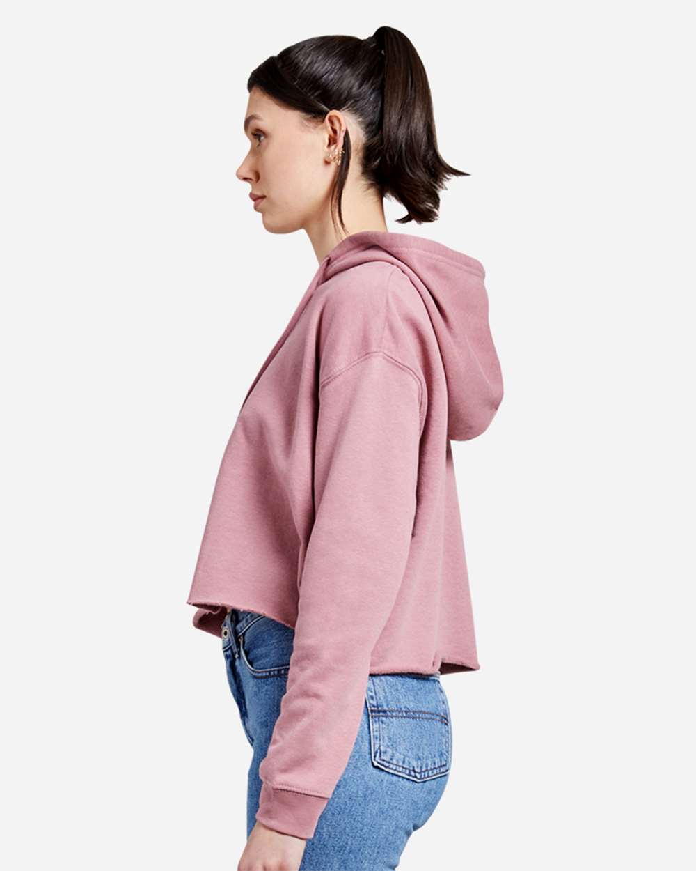 Women's Cropped Fleece Hooded Sweatshirt