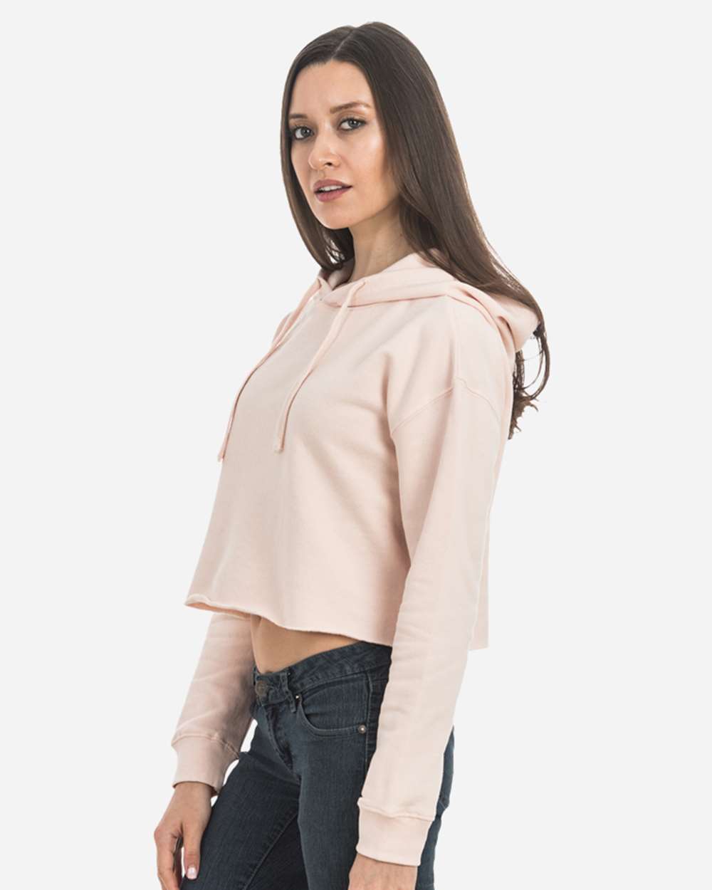 Women's Cropped Fleece Hooded Sweatshirt