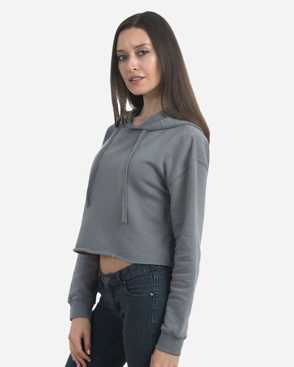 Women's Cropped Fleece Hooded Sweatshirt