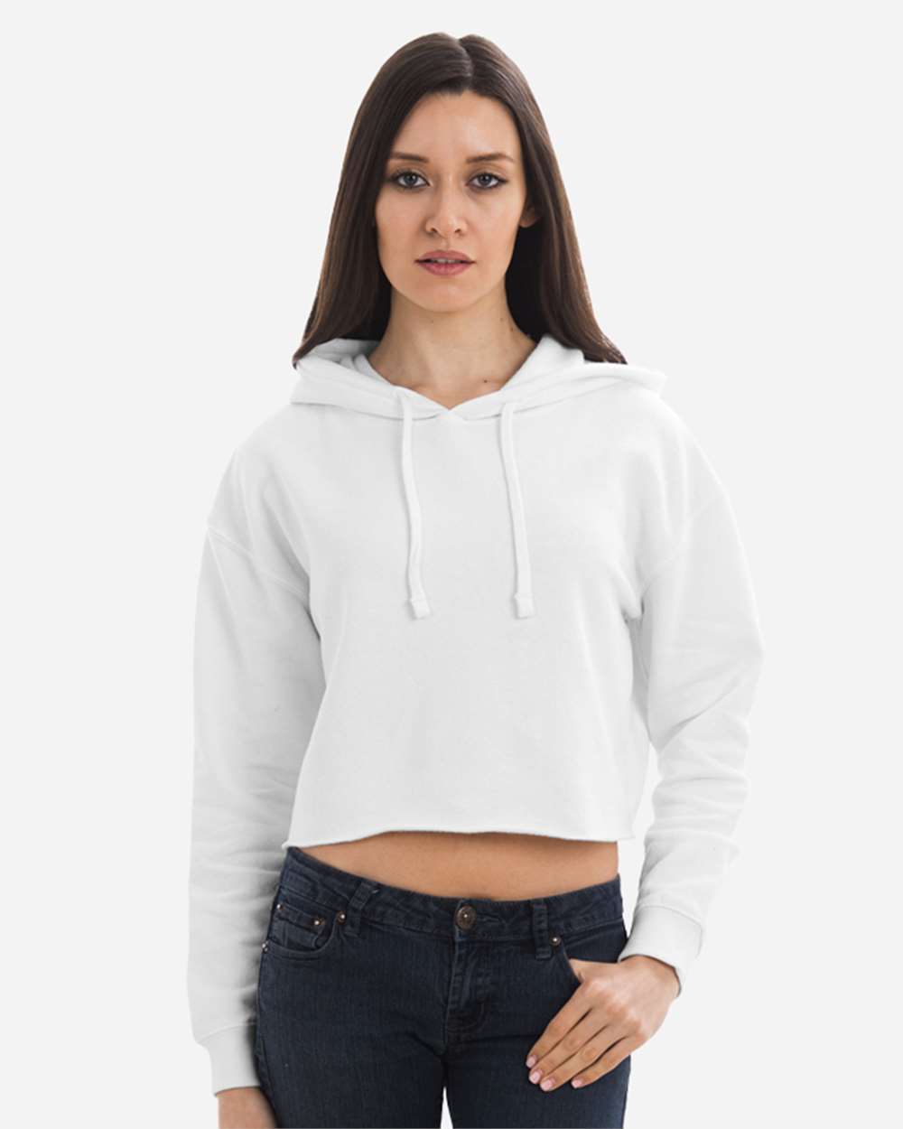 Women's Cropped Fleece Hooded Sweatshirt