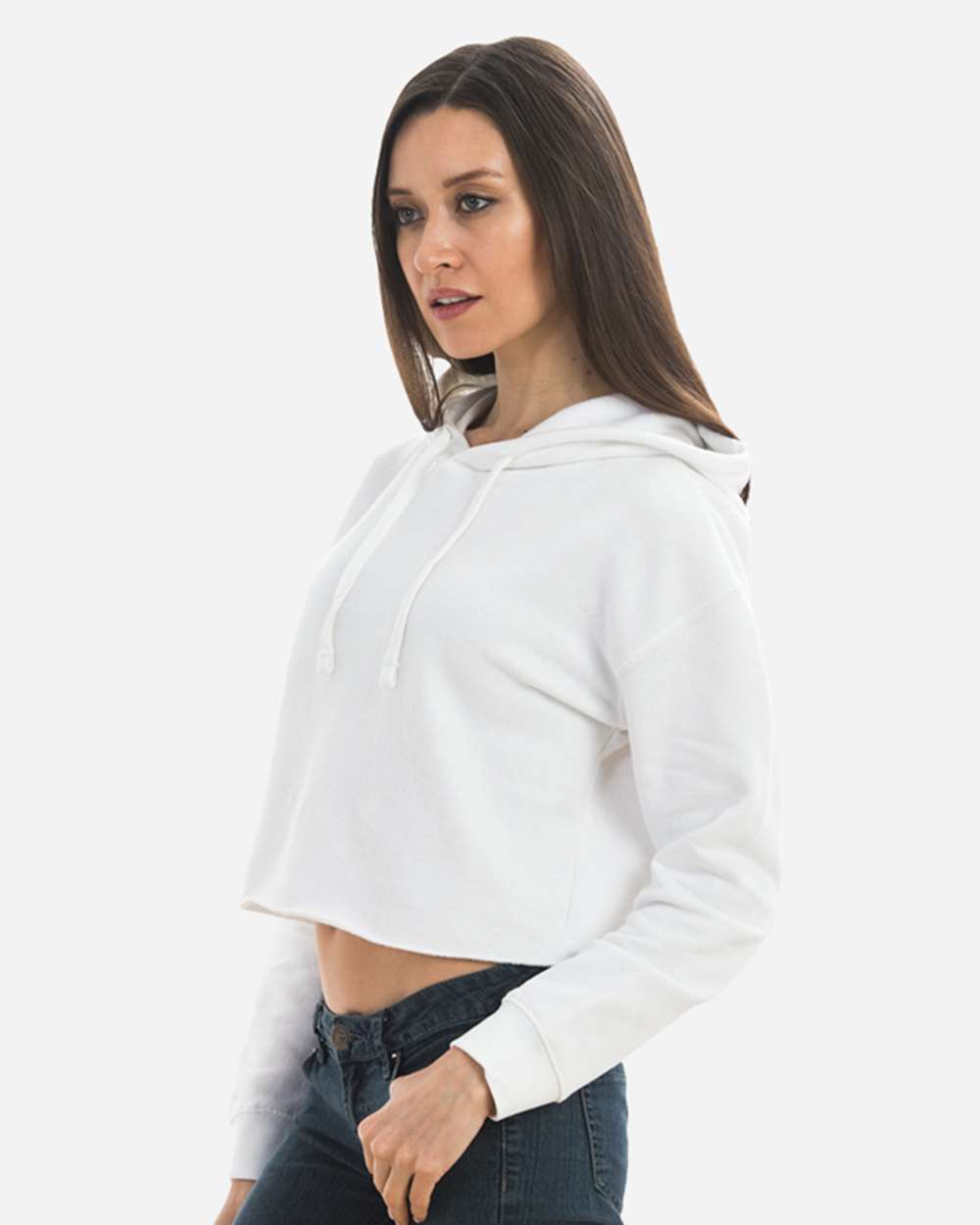 Women's Cropped Fleece Hooded Sweatshirt