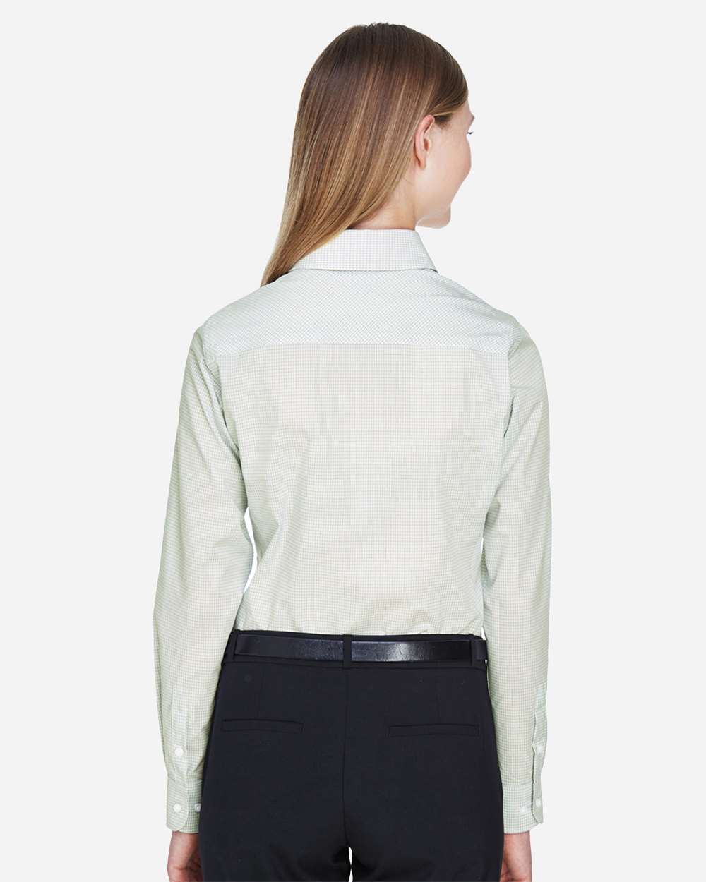 Women's Crown CollectionÂ® Micro Tattersall Woven Dress Shirt