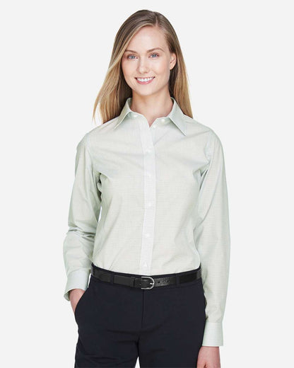 Women's Crown CollectionÂ® Micro Tattersall Woven Dress Shirt