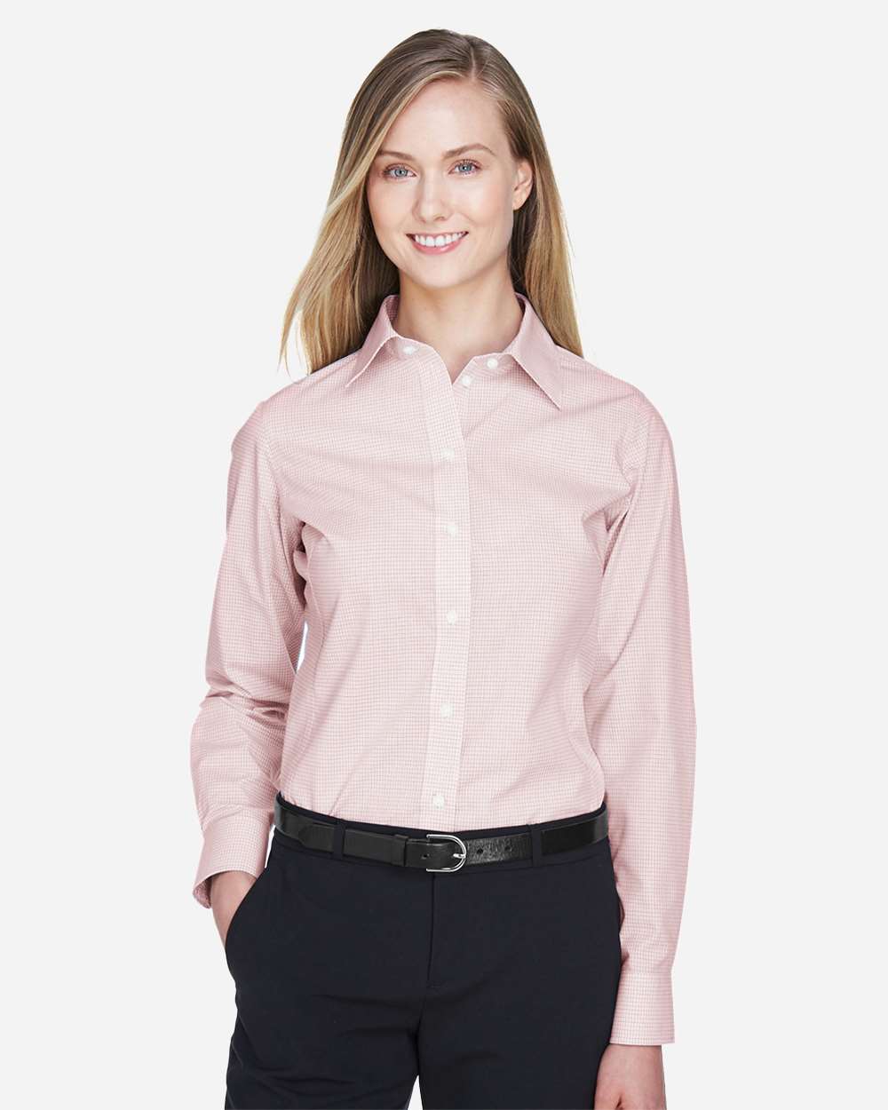 Women's Crown CollectionÂ® Micro Tattersall Woven Dress Shirt