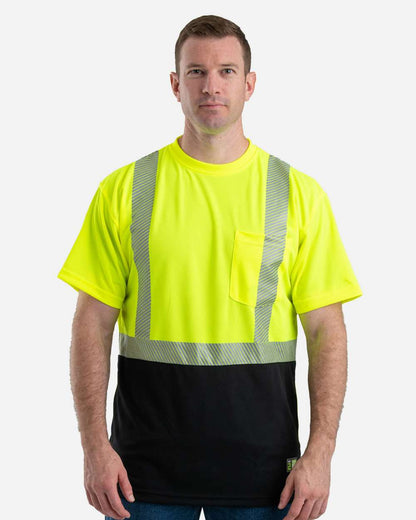 Men's Hi-Vis Class 2 Color Blocked Pocket T-Shirt